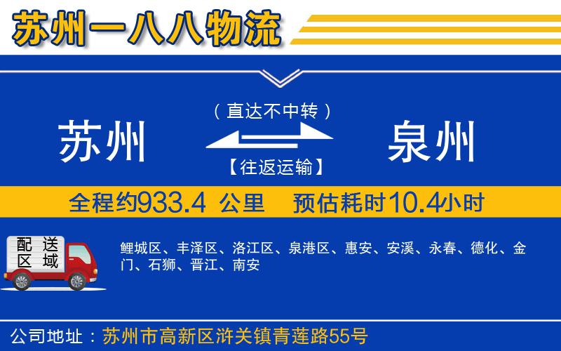 蘇州到泉州貨運(yùn)公司