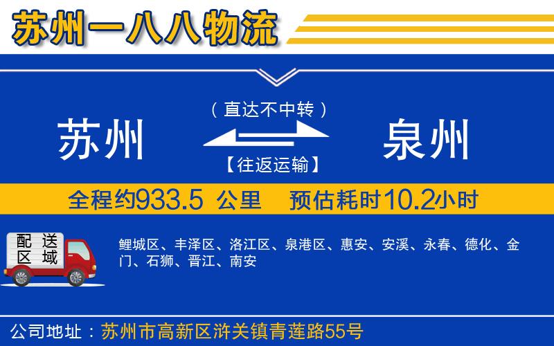 蘇州到泉州貨運(yùn)專線